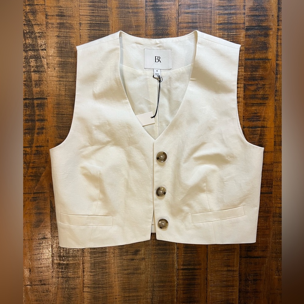 Vest  linen cream Banana Republic